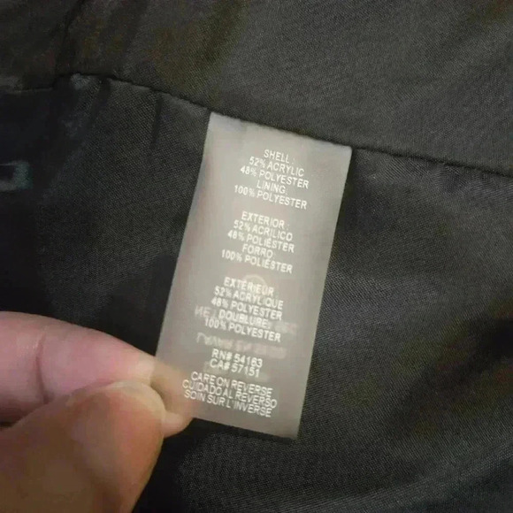 KARL LAGERFELD Fringe Trimmed Tweed Blazer Size 10 #119 - Picture 9 of 10